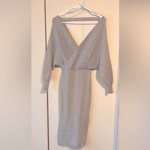 Gorgeous cozy gray Fashion Nova sweater dress